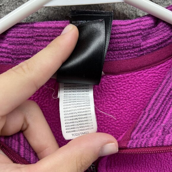The North Face Sweater Womens Medium Pink Fleece Quarter Zip Pullover Outdoor - Picture 4 of 13